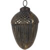 Clayre & Eef 6GL4528S Adornos para el árbol de Navidad oro negro Ø 7x10 cm