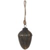 Clayre & Eef 6GL4528S Adornos para el árbol de Navidad oro negro Ø 7x10 cm