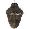 Clayre & Eef 6GL4528XS Adorno de Navidad Oro Negro Ø 6x8 cm
