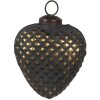 Clayre & Eef 6GL4529M Árbol de Navidad corazón de oro negro 8x4x9 cm