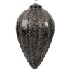 Clayre & Eef 6GL4530L Adorno de Navidad plata negra Ø 17x26 cm cristal