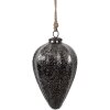 Clayre & Eef 6GL4530M Adornos para el árbol de Navidad plata negra Ø 14x19 cm