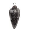 Clayre & Eef 6GL4530S Adornos para el árbol de Navidad plata negra Ø 6x13 cm