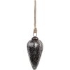 Clayre & Eef 6GL4530S Adornos para el árbol de Navidad plata negra Ø 6x13 cm