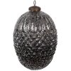 Clayre & Eef 6GL4531M Adorno de Navidad Gris Negro Ø 13x18 cm