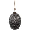Clayre & Eef 6GL4531M Adorno de Navidad Gris Negro Ø 13x18 cm