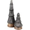 Clayre & Eef 65386 Árbol de Navidad Plata Negro Ø 13x24 cm