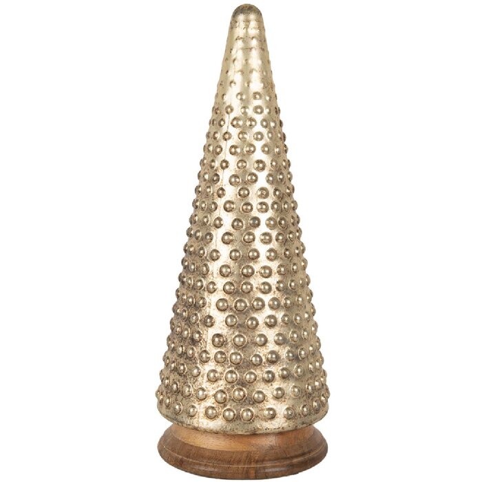 Clayre & Eef 65392 Árbol de Navidad dorado Ø 17x41 cm