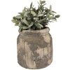 Clayre & Eef 6TE0518M Maceta Gris Beige Ø 14x13 cm