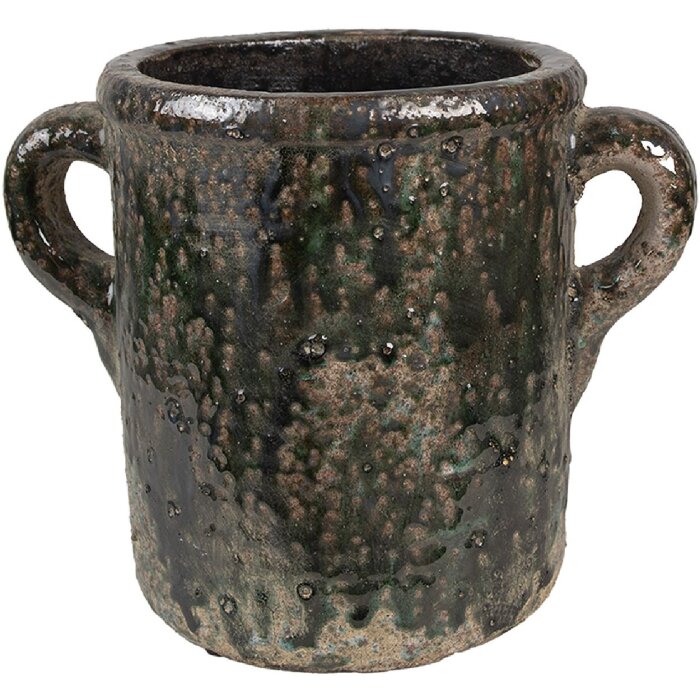 Clayre & Eef 6TE0521L Maceta Verde 26x17x20 cm