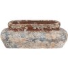 Clayre & Eef 6TE0522L Maceta Beige Azul 27x15x9 cm