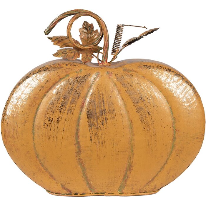 Clayre & Eef 6Y5623 Calabaza decorativa de hierro naranja 34x15x32 cm
