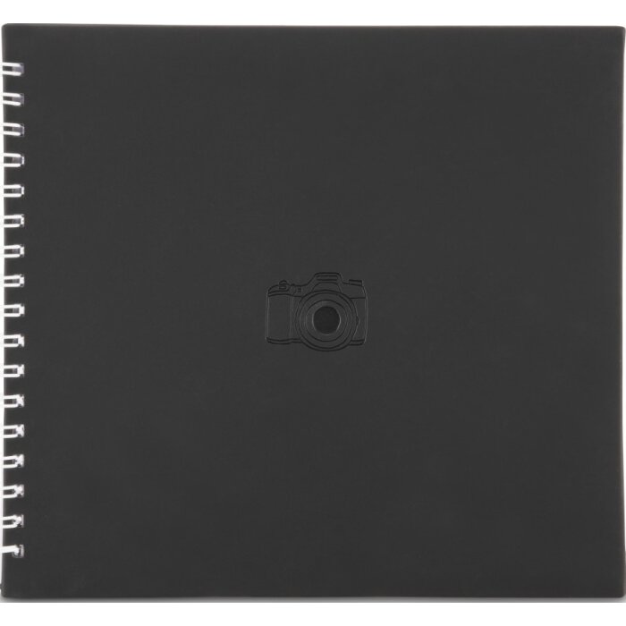 Hama Álbum espiral Signos 28x24 cm 50 páginas blancas negro