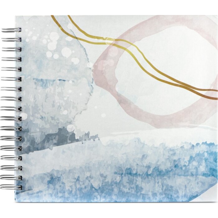Hama Álbum espiral acuarela azul 28x24 cm 50 páginas blancas