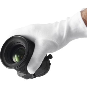 Hama guantes de algodón blanco talla M 1 par para superficies ópticas y trabajos de precisión