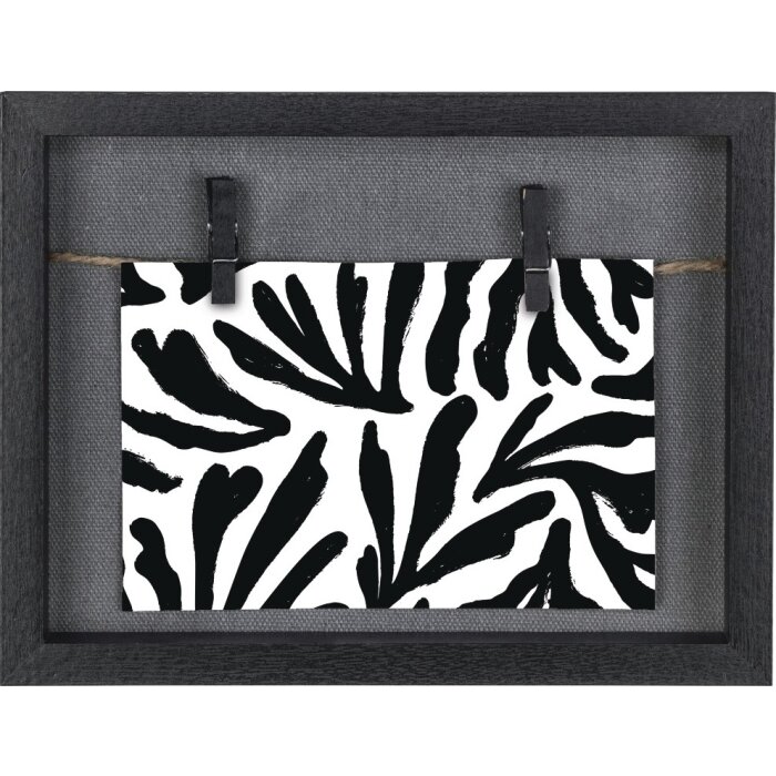 Portarretratos Hama Muro con cordón y clips Negro 16,5 x 21,5 cm