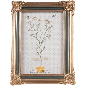 Clayre & Eef 2F1148 Marco Foto Oro Verde 13x2x18 cm...
