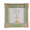 Clayre & Eef 2F1149 Marco Foto Oro Verde 13x2x13 cm 10x10 cm