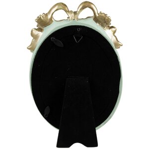 Clayre & Eef 2F1157 Marco Ovalado Verde Dorado 10x15 cm
