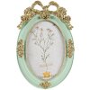 Clayre & Eef 2F1157 Marco Ovalado Verde Dorado 10x15 cm