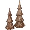 Clayre & Eef 6PR4364 Árbol de Navidad LED color oro Ø 12x24 cm 3xAAA