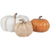 Clayre & Eef 6PR4366 Calabaza decorativa Poliresina blanca Ø 27x16 cm