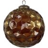 Clayre & Eef 6GL4511 Chuchería para Árbol de Navidad Marrón Dorada Ø15cm Set de 4