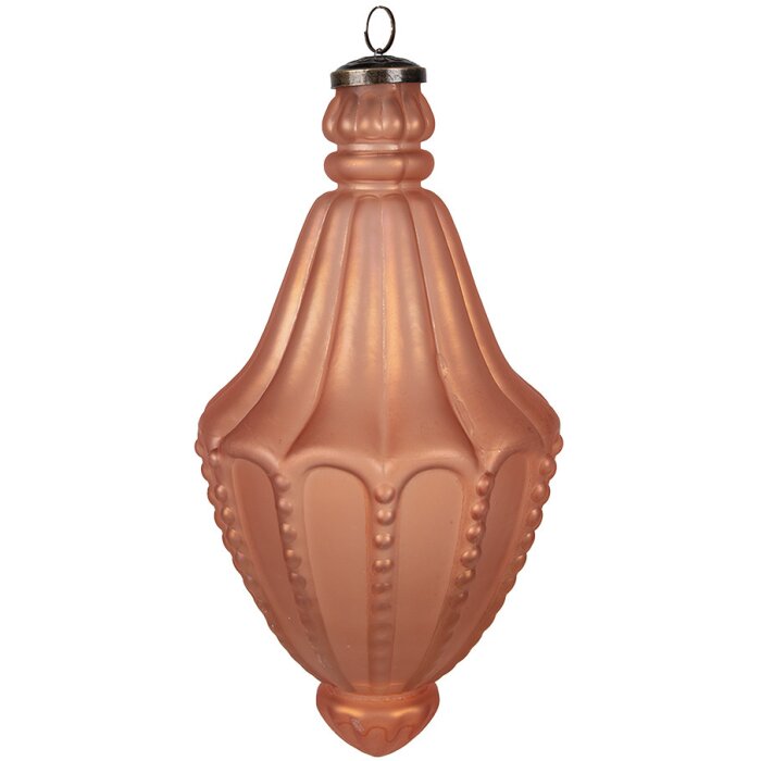 Clayre & Eef 6GL4518 Adorno de Navidad naranja Ø 14x26 cm