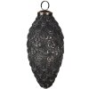 Clayre & Eef 6GL4521 Adornos para el árbol de Navidad Ø 7x15 cm Negro