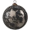 Clayre & Eef 6GL4677 Adornos para el árbol de Navidad 15x6x15 cm Negro Plata