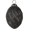 Clayre & Eef 6GL4680 Adornos para el árbol de Navidad negro Ø 7x11 cm