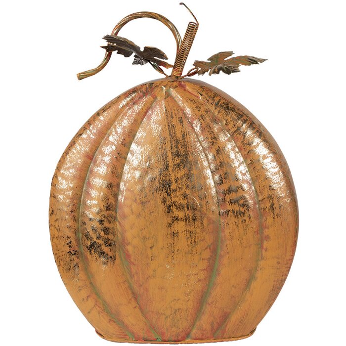 Clayre & Eef 6Y5622 Decoración Calabaza Naranja Hierro 34x15x42 cm