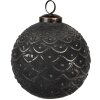 Clayre & Eef 6GL4687 Adorno de Árbol de Navidad Negro Ø 10x10 cm