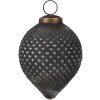 Clayre & Eef 6GL4689 Adorno de Árbol de Navidad Negro Ø 8x10 cm