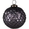Clayre & Eef 6GL4696 Árbol de Navidad Adorno Vidrio Gris Ø 10x10 cm