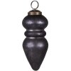 Clayre & Eef 6GL4697 Adorno de Navidad de cristal negro Ø 5x11 cm