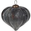 Clayre & Eef 6GL4701 Adorno árbol de Navidad vidrio gris Ø 12x12 cm