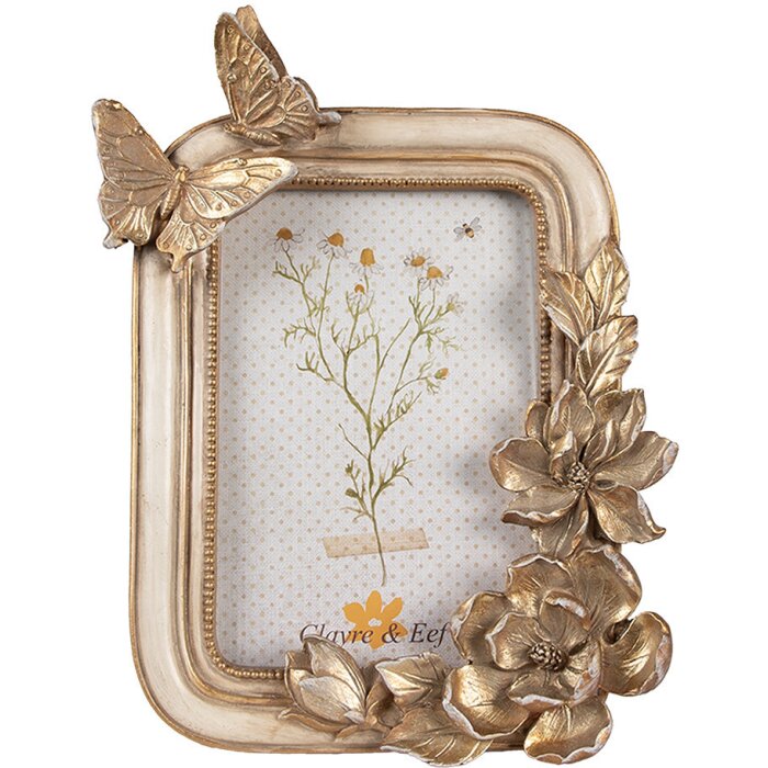 Clayre & Eef 2F1101 Marco de fotos color oro 17x3x23 cm / 10x15 cm