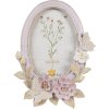 Clayre & Eef 2F1102 Marco de fotos Oval Beige Morado 16x3x20 cm 10x15 cm