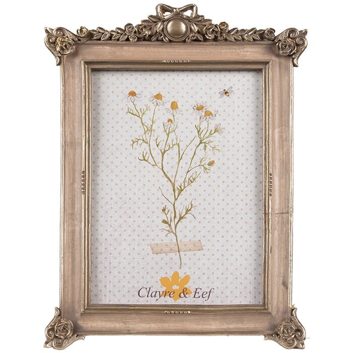 Clayre & Eef 2F1111 Marco dorado 15x2x22 cm 10x15 cm