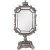 Clayre & Eef 62S299 Espejo de mesa color plata 15x10x31 cm Estilo barroco