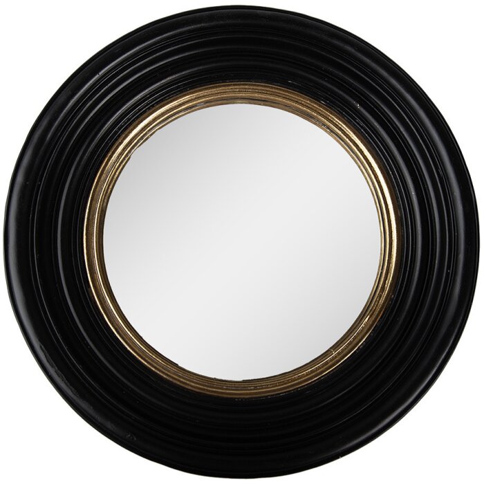 Espejo Clayre & Eef 62S302 Ø 31x4 cm Oro Negro Retro Vintage