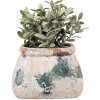 Clayre & Eef 6TE0536M Maceta Beige Verde 20x14x13 cm Estilo Campestre