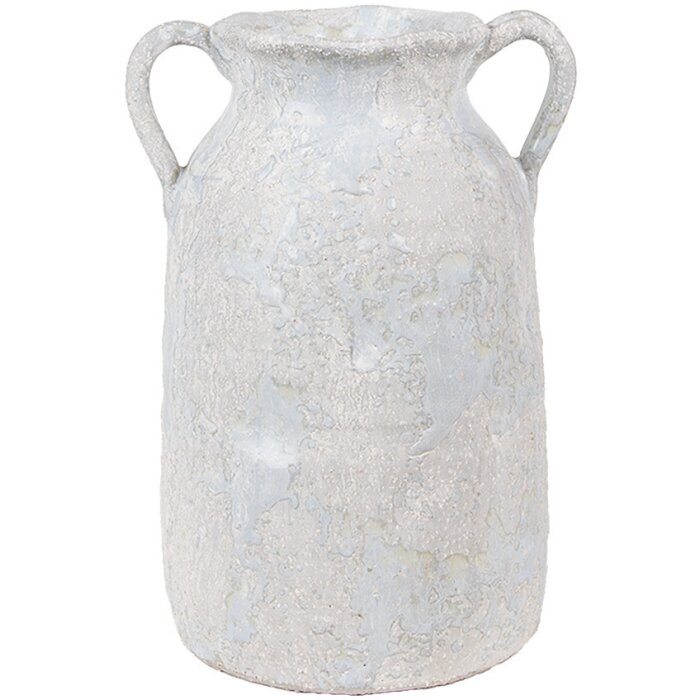 Clayre & Eef 6TE0537S Jarrón Decoración Gris Beige 15x12x20 cm