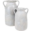 Clayre & Eef 6TE0537S Jarrón Decoración Gris Beige 15x12x20 cm