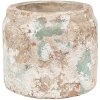 Clayre & Eef 6TE0539S Maceta Terracota Beige Verde Ø 11x9 cm