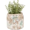 Clayre & Eef 6TE0539S Maceta Terracota Beige Verde Ø 11x9 cm