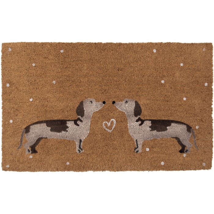 Clayre & Eef DHLMC Felpudo Estilo Campestre Marrón Beige 75x45x1 cm