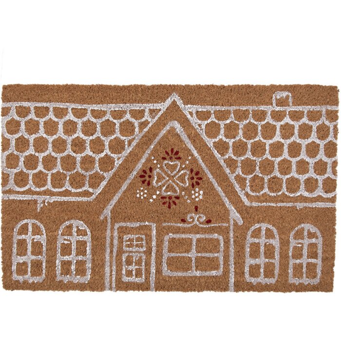 Clayre & Eef GBBMC-2 Felpudo Estilo Campestre Marrón Blanco 75x45x1 cm