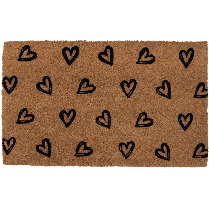 Clayre & Eef LHSMC Felpudo 75x45x1 cm Marrón Negro Romántico